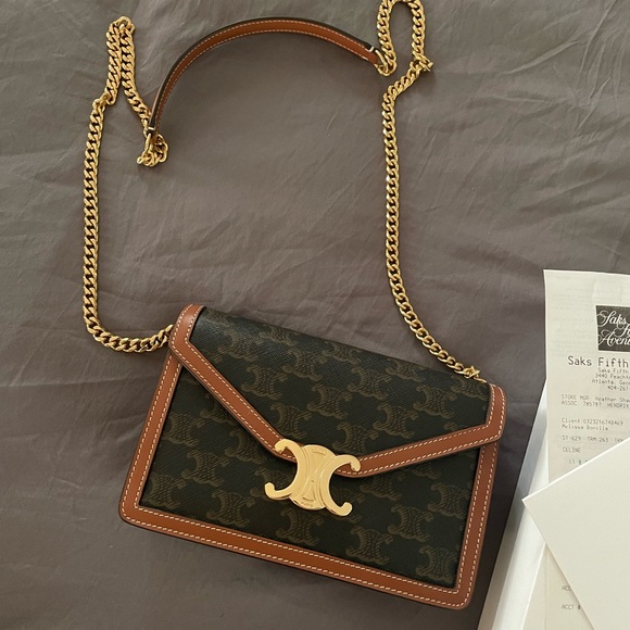SOLD 🏆Celine triomphe  Wallet on chain - Picture 3 of 14